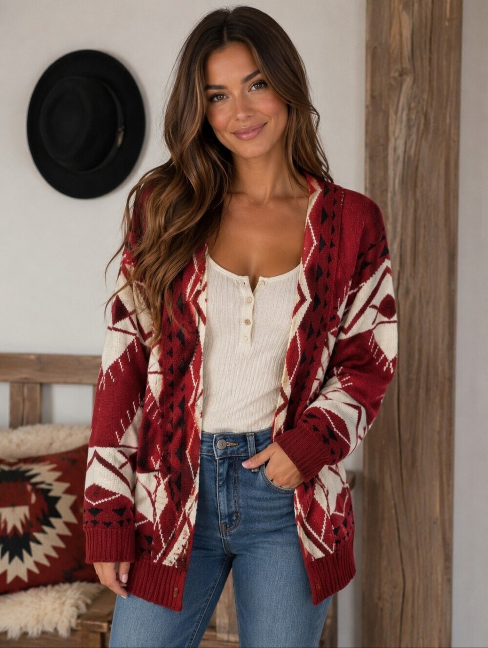 Escio Aztec Cardigan- Size M